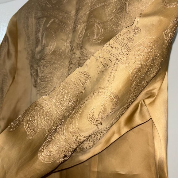 Talbots Pure Silk Golden Blouse - Size 10 - Picture 3 of 5